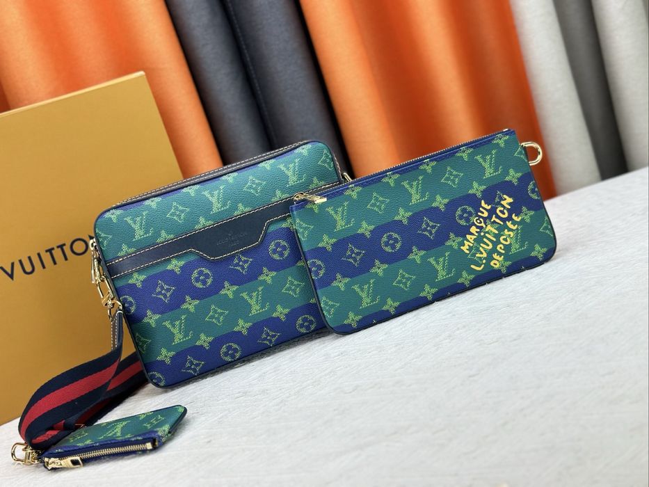 Сумка мужская зеленая Louis vuitton 3в1, 3v1 messenger оригинал
