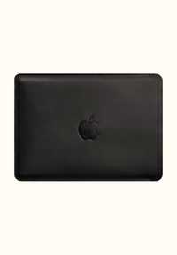 Кожаный черный чехол вкладка боковая для MacBook 13