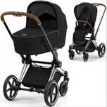 Коляска 2 В 1 Cybex Priam Sepia Black, Шасі Chrome
