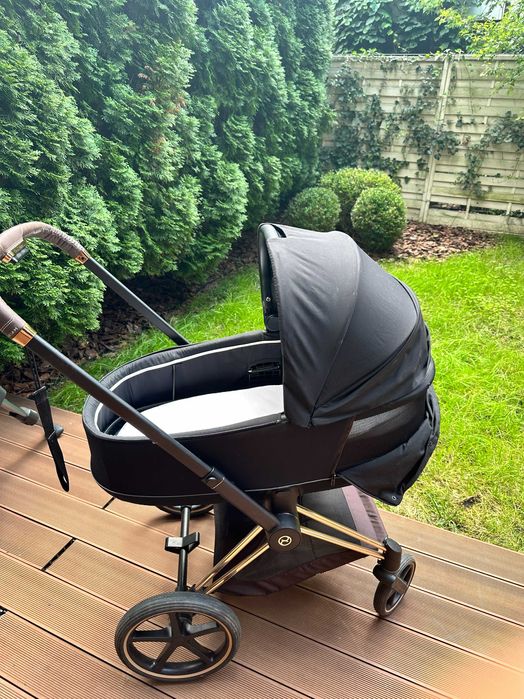 Cybex Priam2.0 cały zestaw gondola, spacerówka/2w1 rose gold+akcesoria