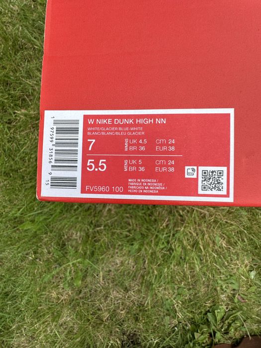 NIKE Dunk High NN Buty Sneakersy Tenisówki Trampki Obuwie 38 dł. 24 cm