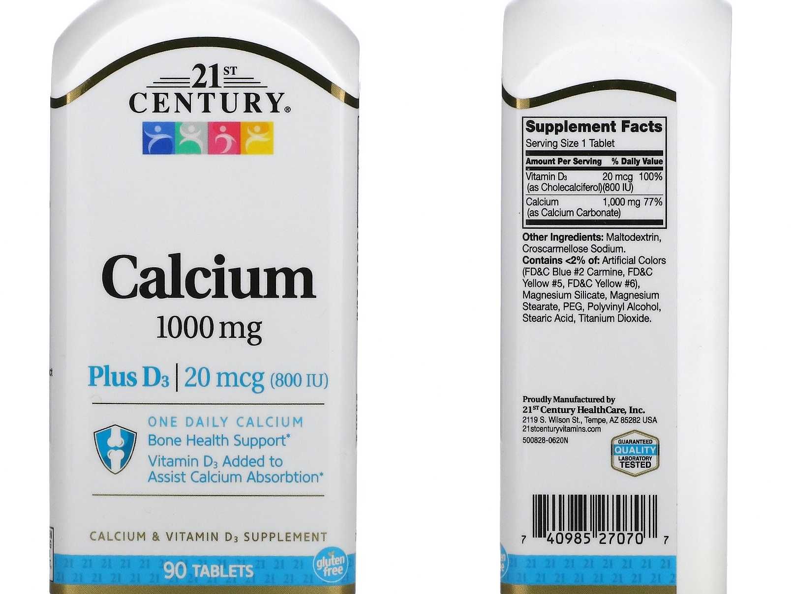 Кальцій цитрат вітамін D3 21st Century Mason Natural Factors NOW Foods