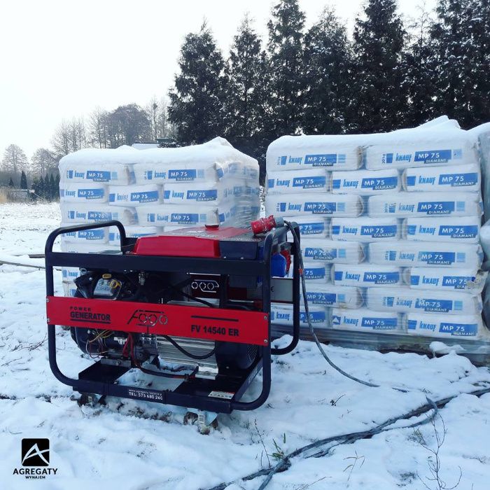 Agregat siłowy, trójfazowy, siła 400V Fogo, Honda SDMO, Kipor wynajem