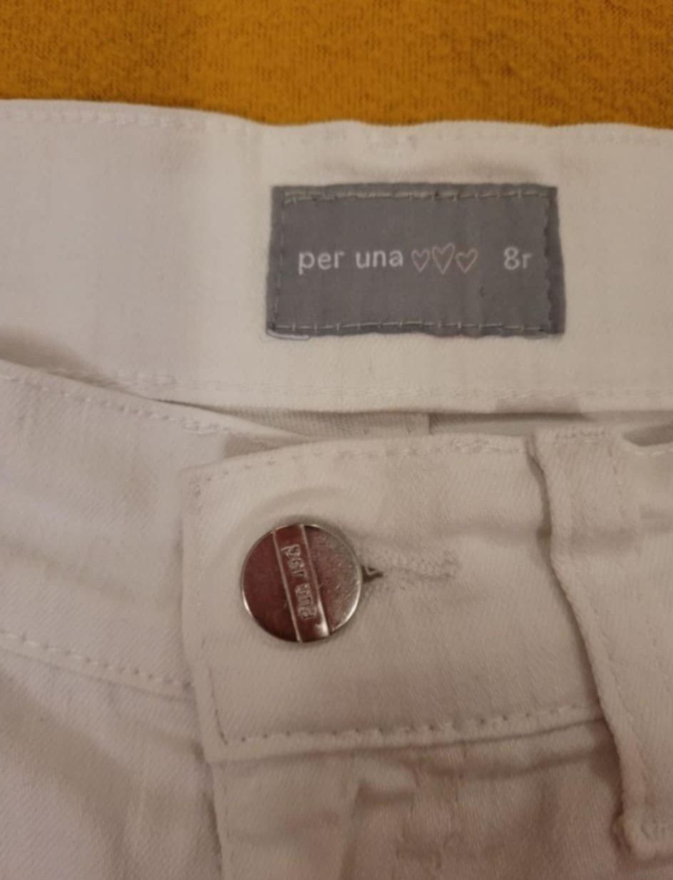 Włoskie białe dżinsy per una FIT  rozmiar 8