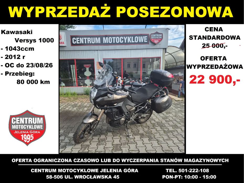 Kawasaki Versys 1000 Motocykl po pełnym przeglądzie eksploatacyjnym