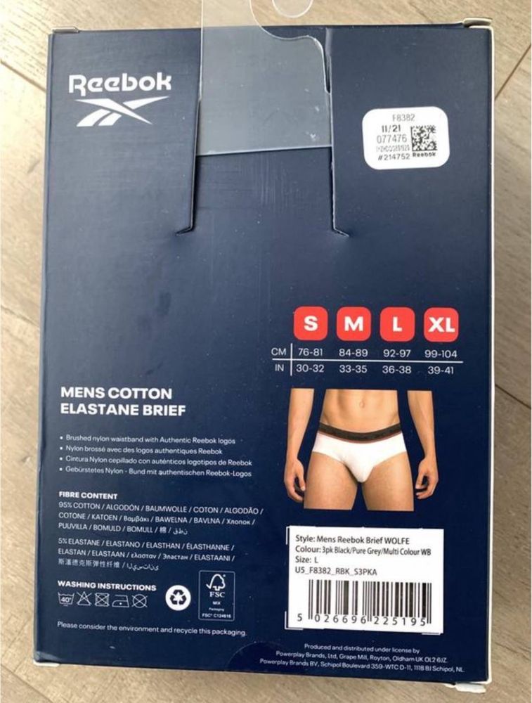 Чоловічі Труси Reebok brief розмір L