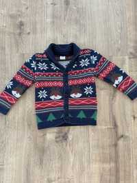 Sweter rozpinany świąteczny F&F r. 86