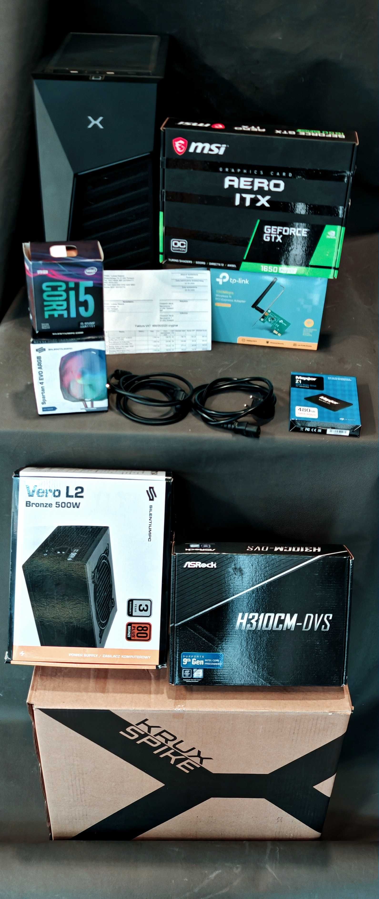Komputer do gier Gamingowy GTX 1650 i5 4.40 GHz 16GB 500GB + 1TB Rach