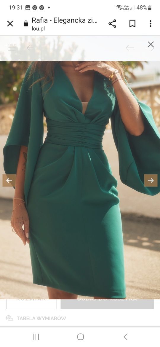 Sukienka Lou Rafia zielona  M