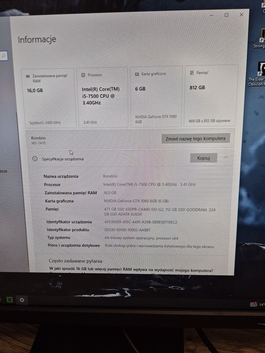 Komputer stacjonarny  i5 gtx 1060