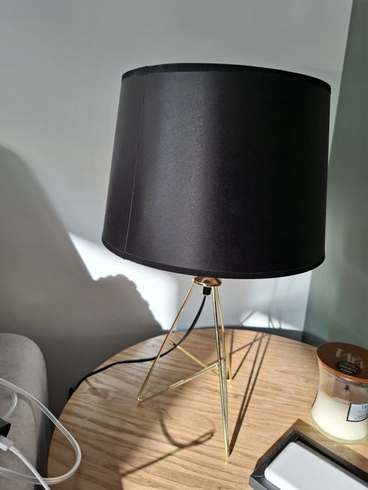 Lampka stojąca złoto czerń
