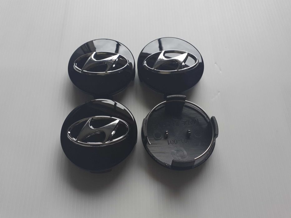 Centros/tampas de jante completos Hyundai com 56, 60, 65 e 68 mm