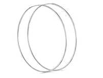 Srebrne Kolczki Duże Grube Gładkie Koła Kółka 2Mm 7Cm Ptring20_70
