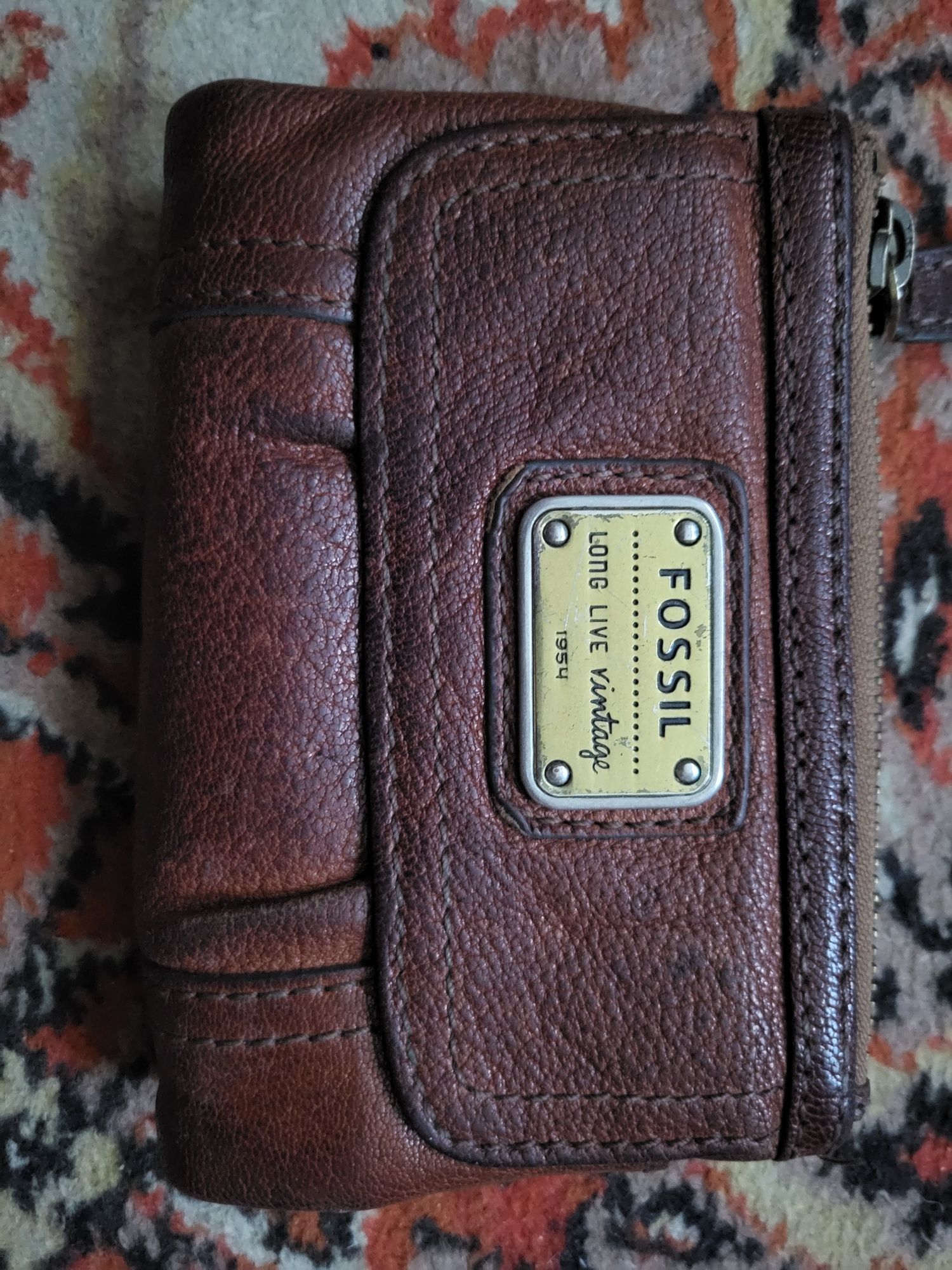 Шкіряний гаманець Fossil у вінтажному стилі, оригінал.
