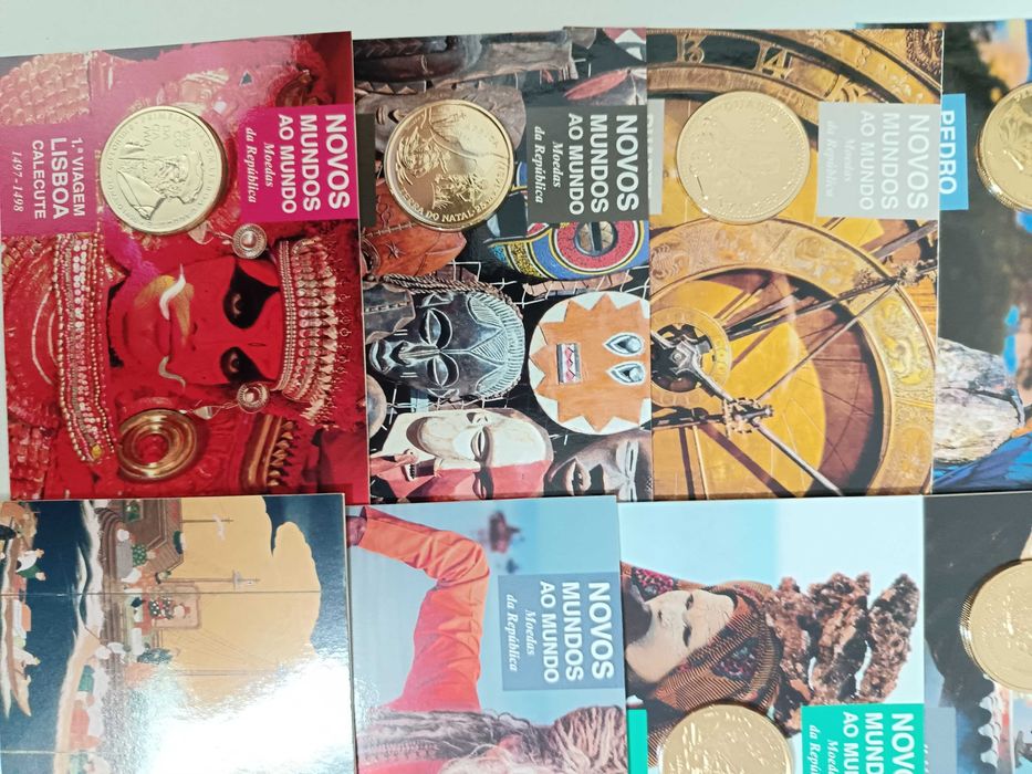 coleção 41 moedas banhadas a ouro _ Novos Mundos
