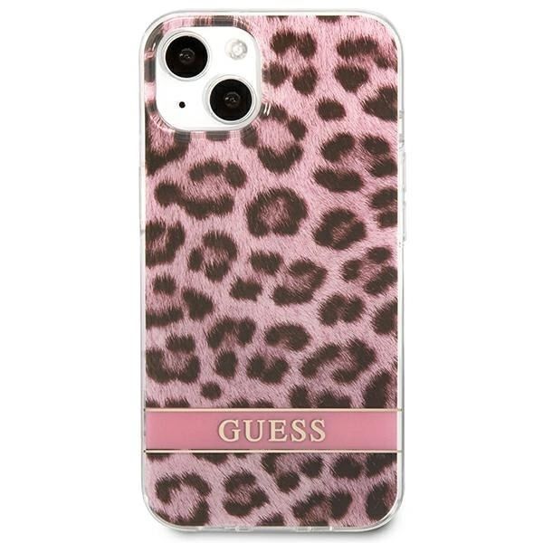 Etui Guess Leopard Na Iphone 13 Mini - Różowe