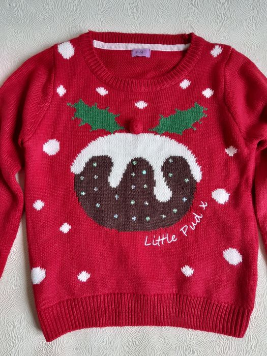 Светр  новорічний  для дівчинки  5-6 F&F