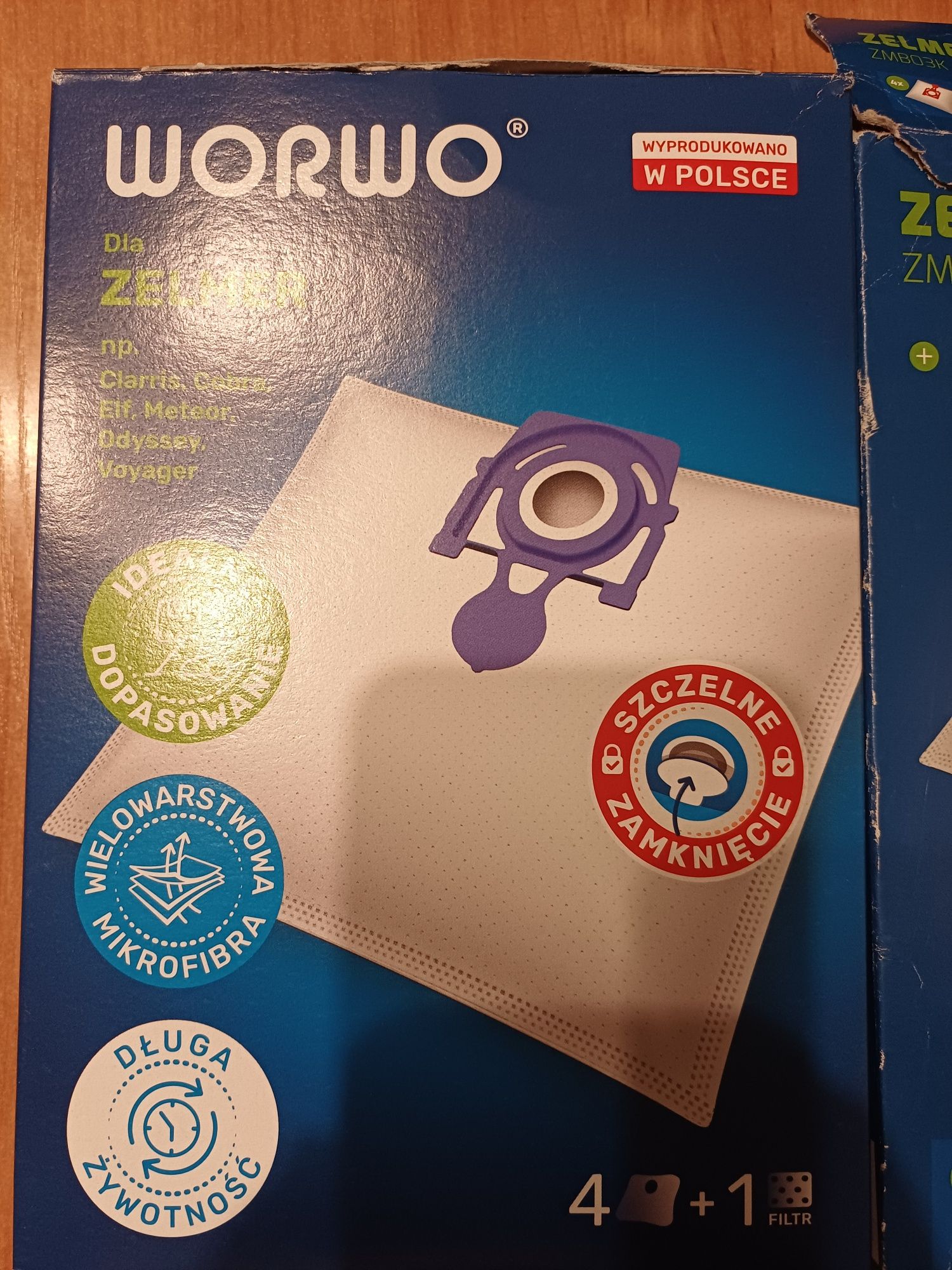 Worki do odkurzacza Zelmer 8 szt Jedne  ZMB02 a drugie ZMBO3K