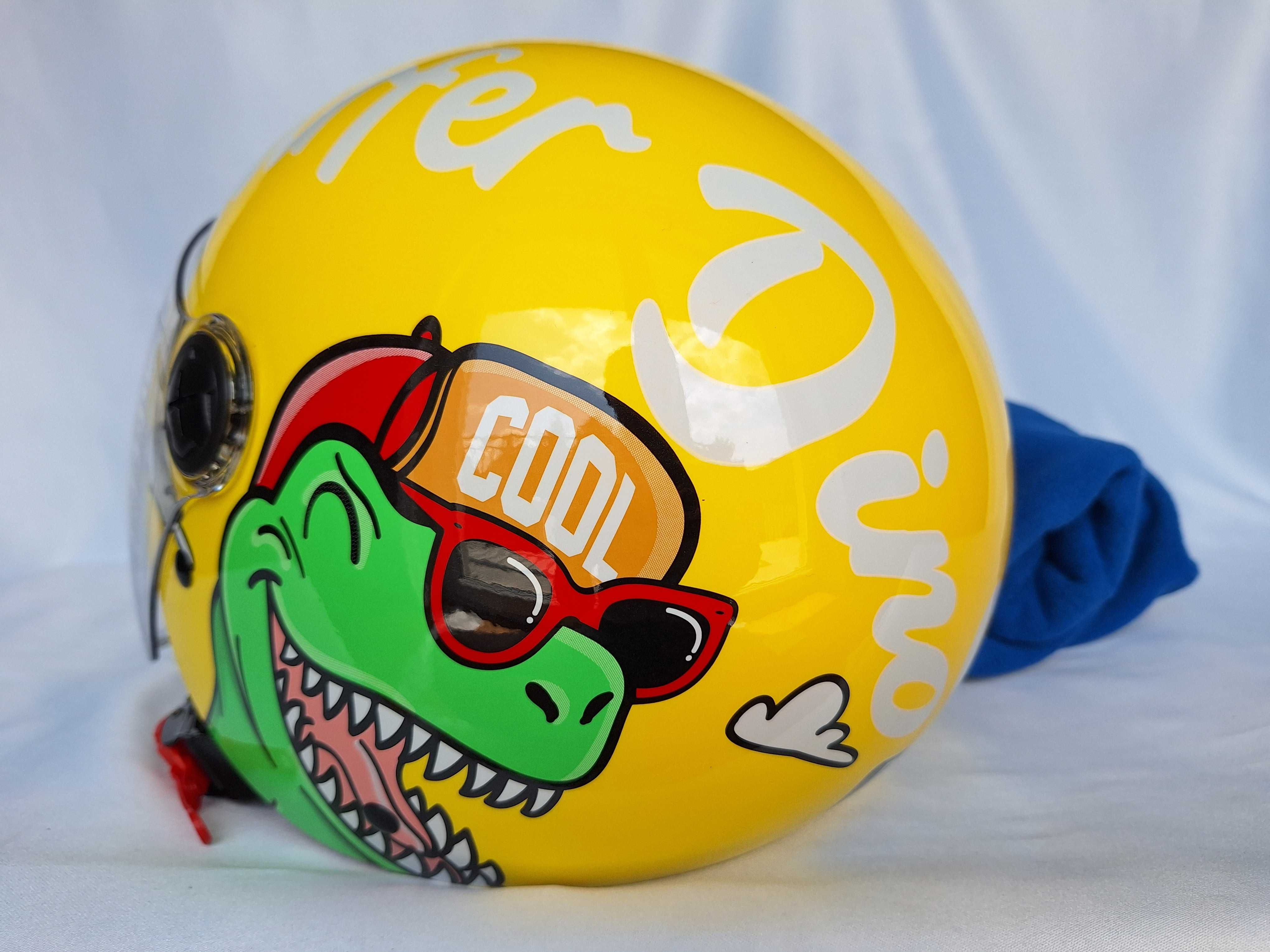 Kask rowerowy dziecięcy Yema Freeup Surfer Dino S 48-55cm