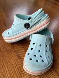 Klapki Crocs C8 24/25 niebieskie