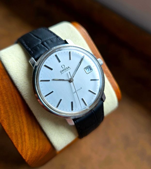 Duża Omega DeVille Automatic , lata 70' na gwarancji Vintage