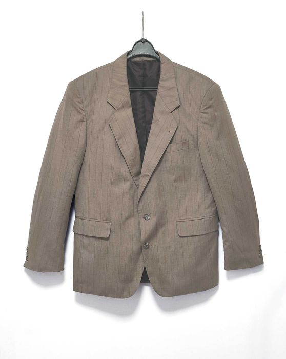 Damski Garnitur Jednorzędowy W Paski Beżowy C&A |R. 50 L/XL