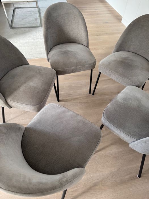 Komplet 5 stylowych krzeseł do jadalni