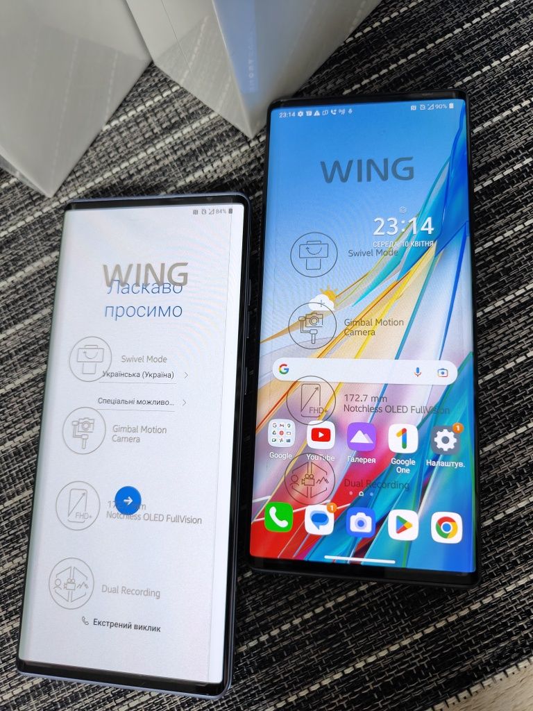 LG Wing 5G LM- F100EMW (На 2 сім карти) ,Европейська версія.
,ЕВРОПЕЙС