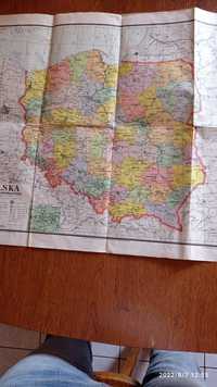 Polska mapa administracyjna .Stan administracyjny na 1.1.1976 r .