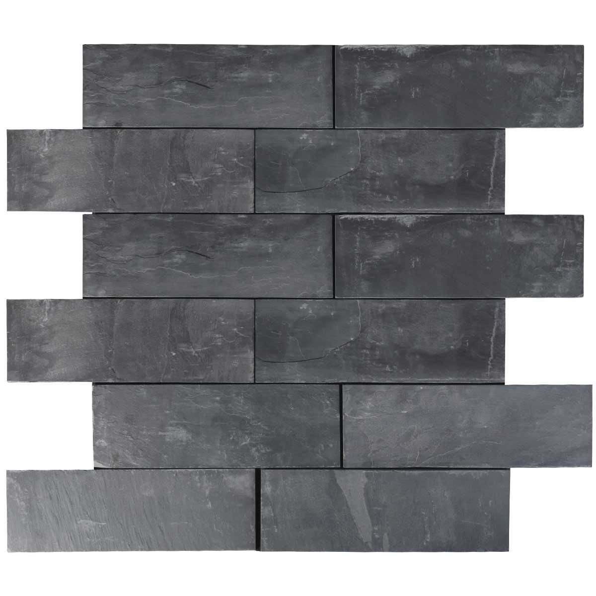 Kamień Dekoracyjny Naturalny Łupek Elewacyjny 30x10 Black Slate