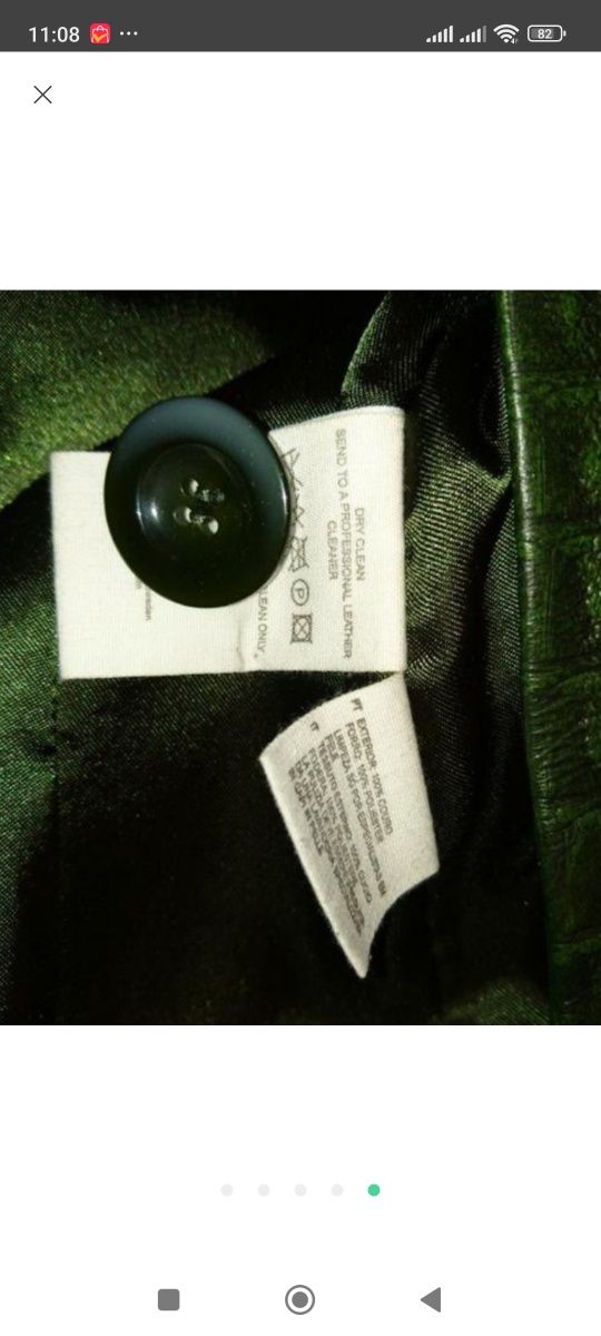 Жакет H&M, натуральна шкіра