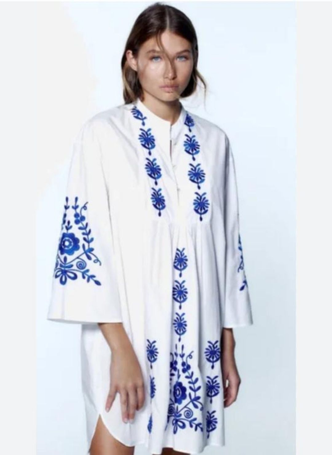 Платье Zara  с вышивкой