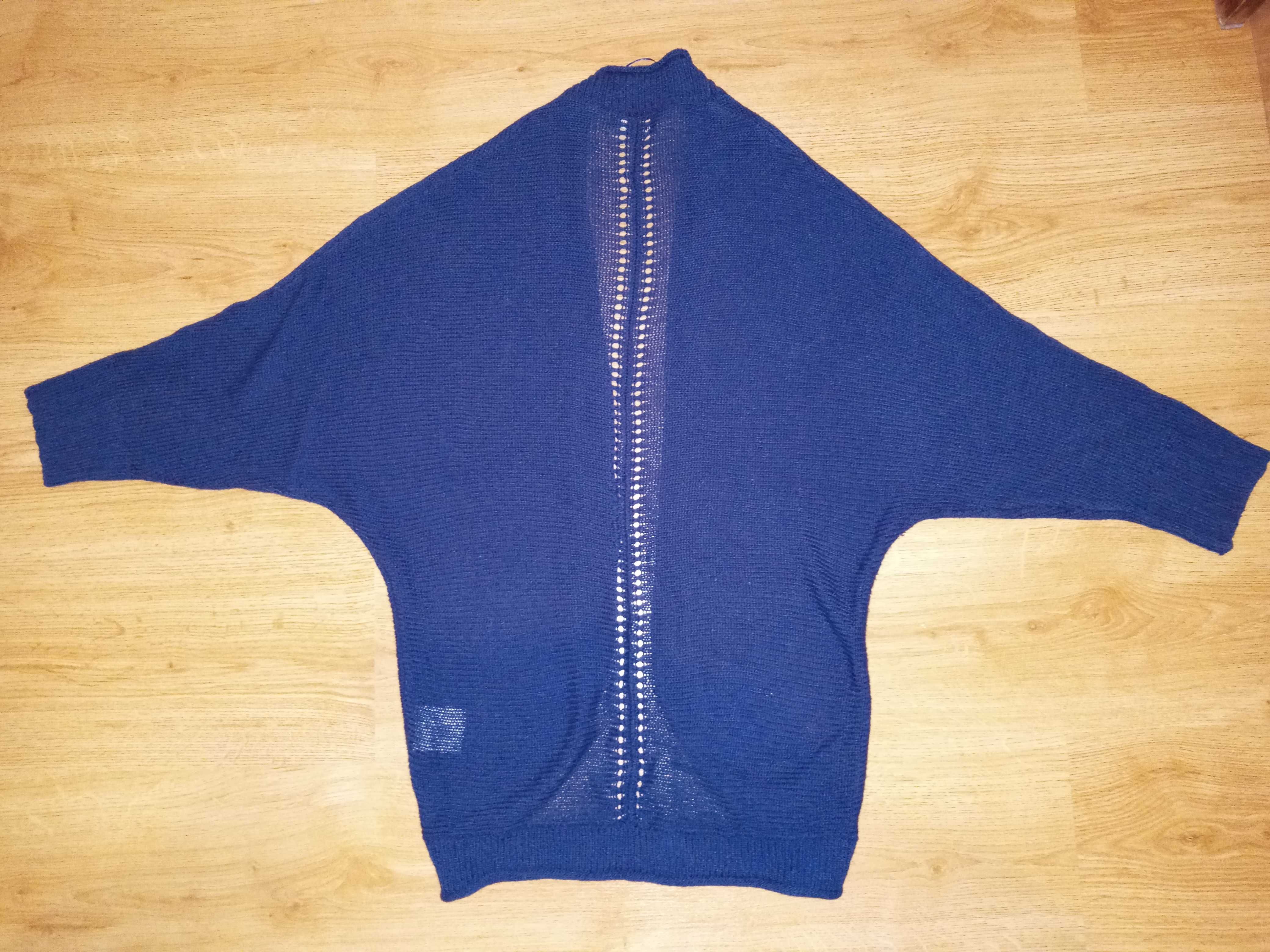 Narzutka sweter blue seven ala nietoperz r38 granatowy