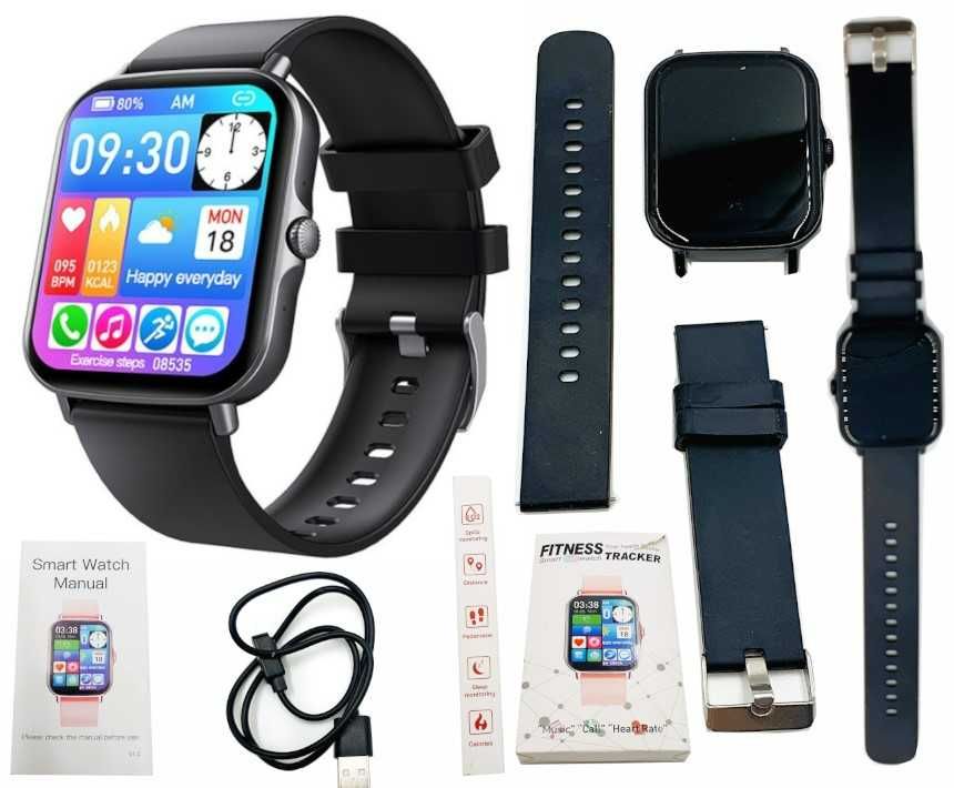 INTELIGENTNY Smartwatch Męski F97S Czarny Bluetooth WYSYŁKA 24H