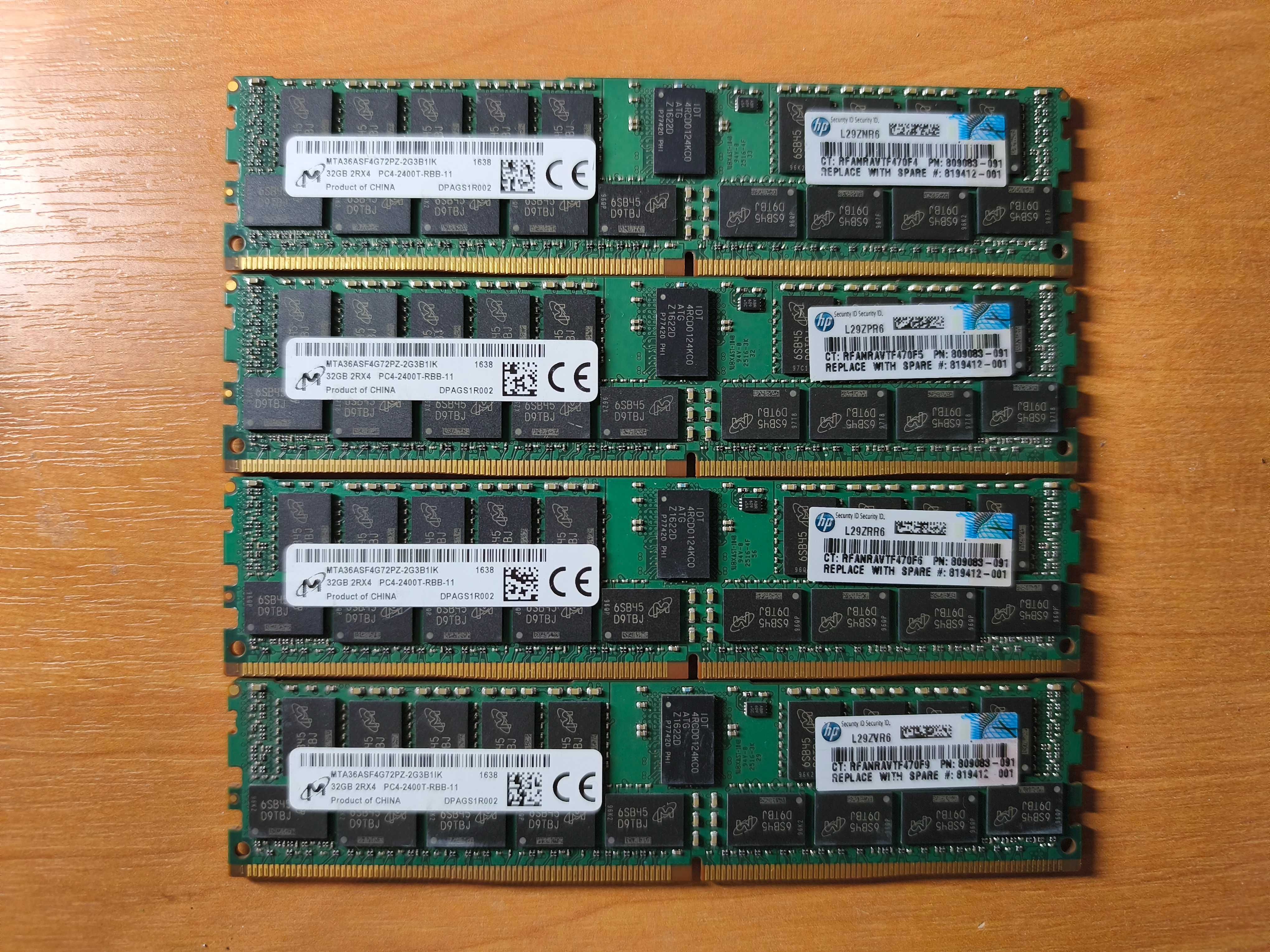 Micron 32GB ECC DDR4 2400 PC4-19200 Reg серверная