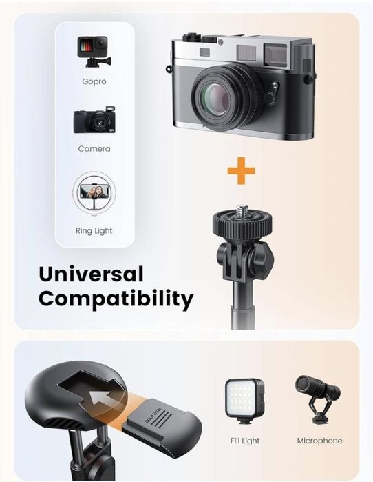 ANXRE 71"/180 см штатив для телефону, монопод, висувна селфі-палиця NT