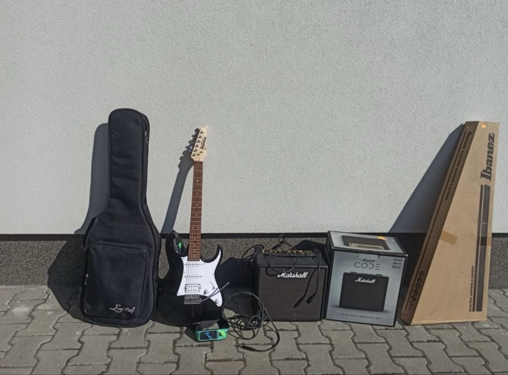Zestaw gitara elektryczna i wzmacniacz