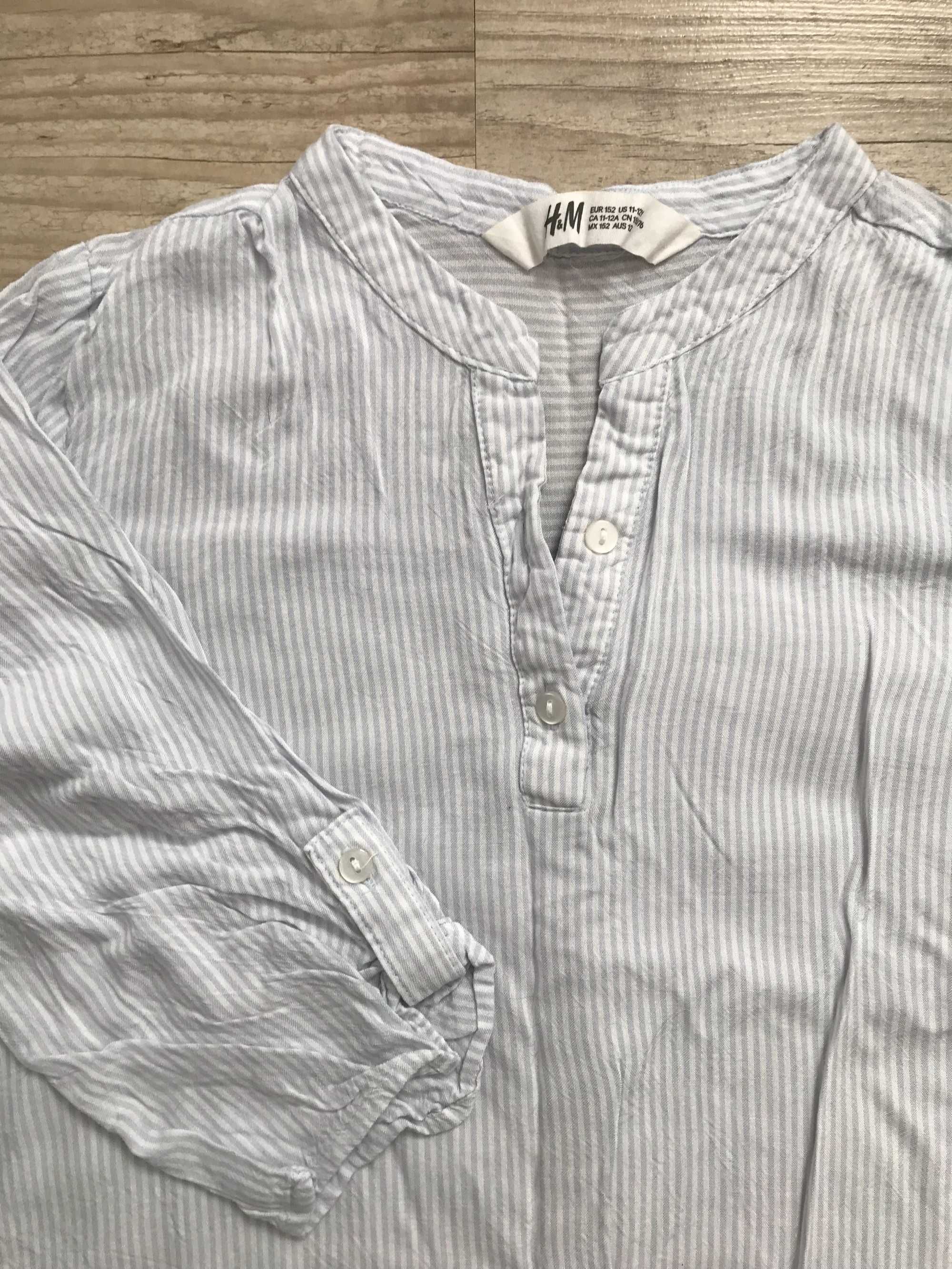 H&M dziewczęca koszula bluzka ze stójką 152cm 11-12 lat