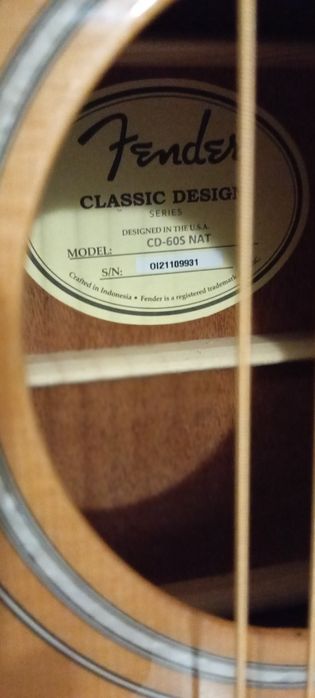Акустическая гитара Fender CD-60S (Верхняя дека массив)