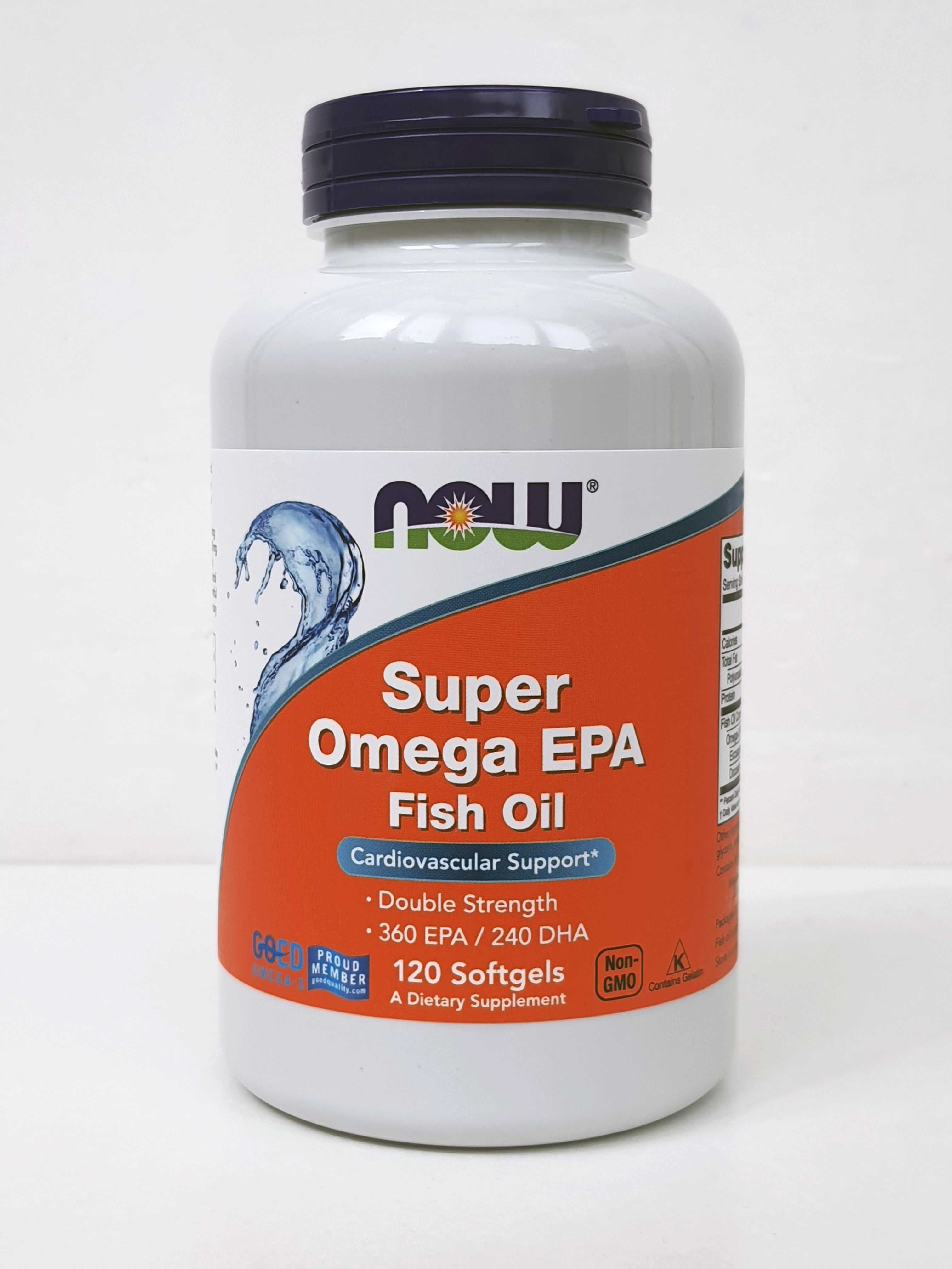 Рыбий жир Now Foods Super Omega EPA, Супер Омега-3 ЭПК, 120/240 капсул