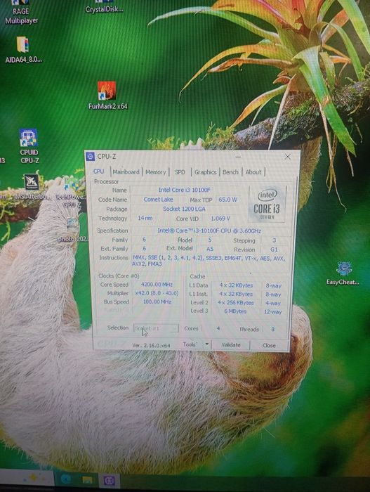 Комплект i3-10100f + H410 материнка без ОЗУ