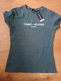 T-shirt Tommy Hilfiger rozm S kolor butelkowa zieleń