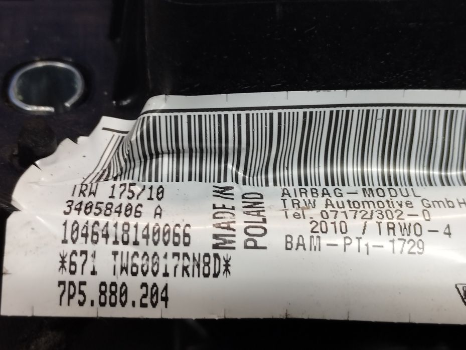 Подушка безпеки пасажира (в торпедо) Porsche Cayenne 958  Порш Каєн