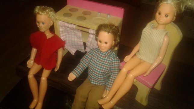Набор кукол винтаж Mattel 1975 с мебелью