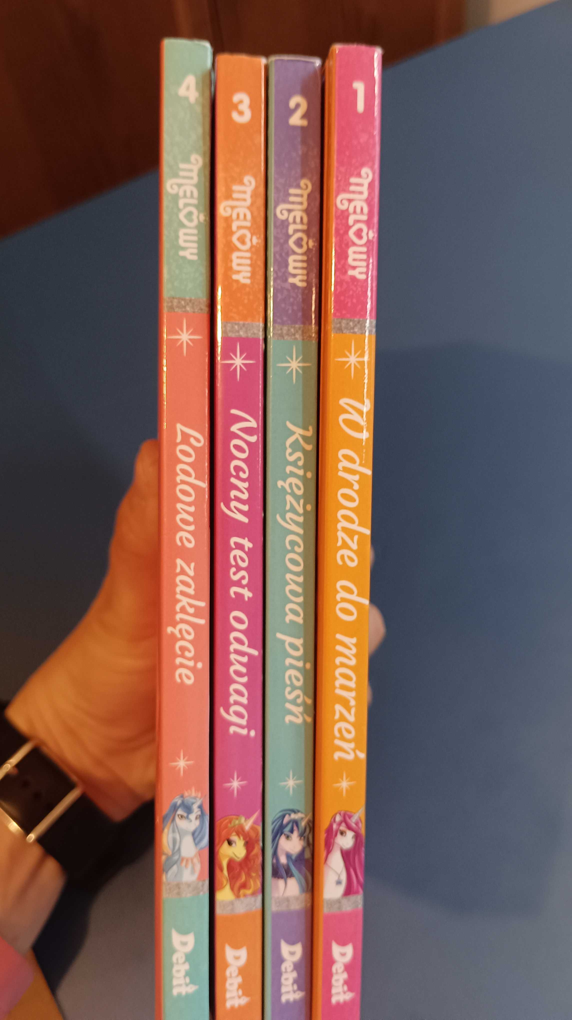 Książki o jednorożcach Melowy tom 1,2,3 i 4.
