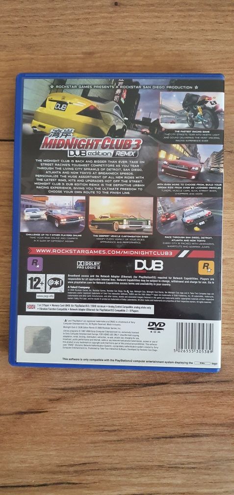 Midnight Club 3 Dub Edition Remix PS2 PlayStation 2