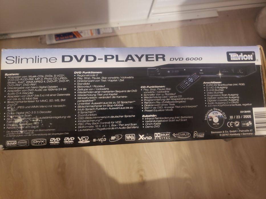 Tevion 6000 dvd плеєр на диски новий AC3 5.1 DivX LDac
