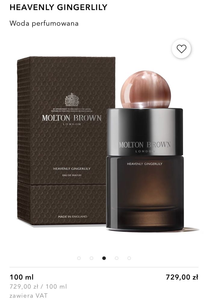 Nowa cena  Molton Brown zestaw  Heavenly Gingerlilly