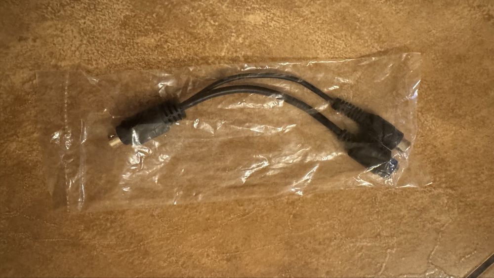 Przejściówka kabel mini din 6 svhs rca