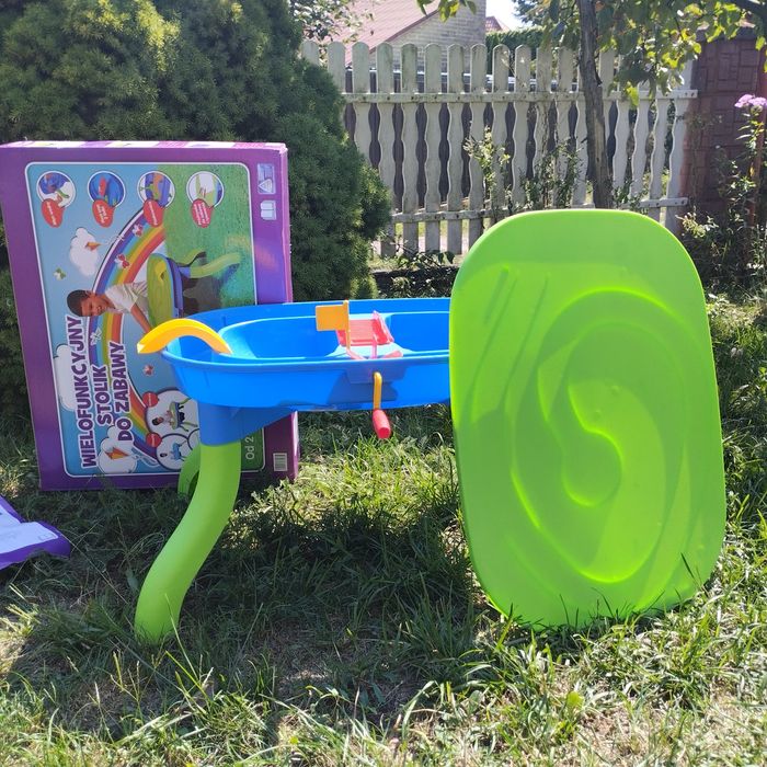 Stolik dziecięcy wielofunkcyjny 3w1 do wody, piasku i nie tylko